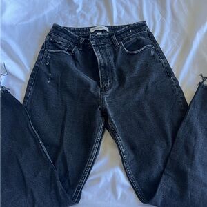 Abercrombie & Fitch Black High-Rise Mom Jeans